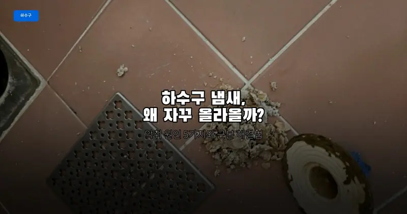 하수구 냄새, 왜 자꾸 올라올까? — 악취 원인 5가지와 근본 해결법