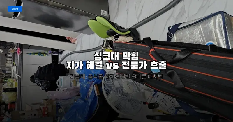 싱크대 막힘, 직접 해결할 수 있을까? — 원인별 판단 기준과 대처법